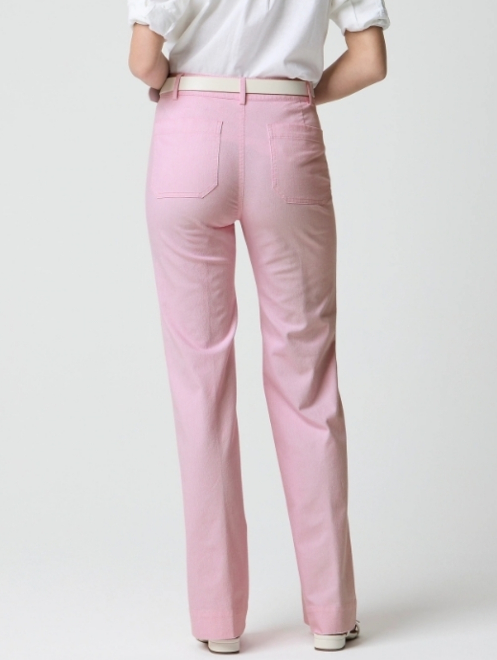 J.Crew Lizzie Wide Leg Pants Azalea Stripe NWT 33Tall - Picture 2 of 10